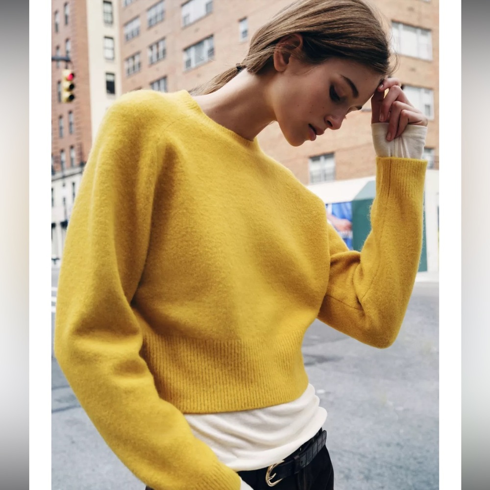 Zara soft knit crop sweater 💛 - Picture 7 of 8